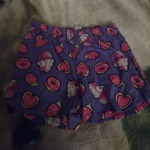 Girls cupcake strawberry heart bottoms for bed